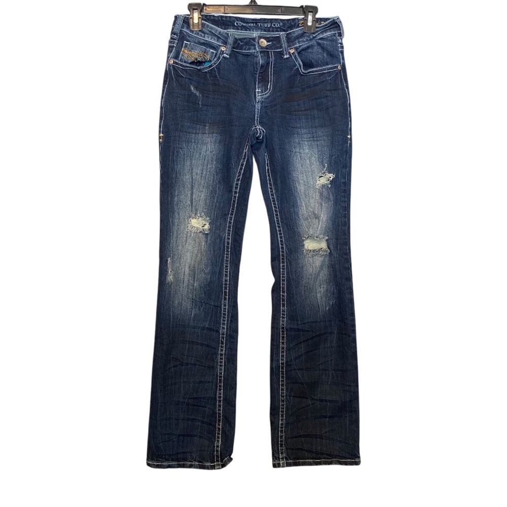 Cowgirl Tuff Jeans Down n’ Dirty dark wash bootcut rodeo western great color